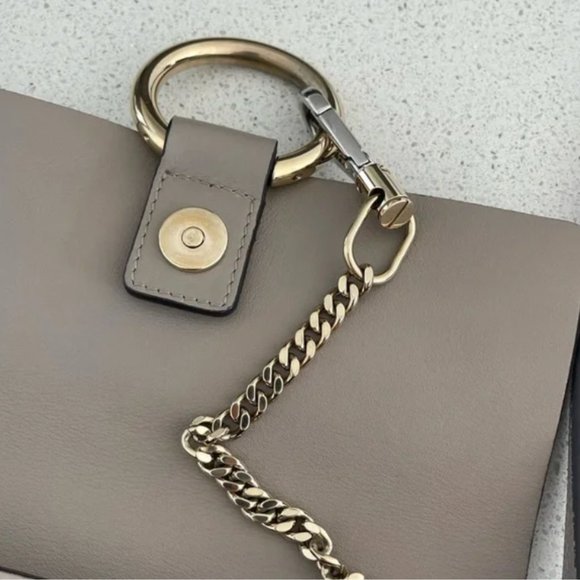 Chloe Faye Small Crossbody Bag Suede - Motty Grey - Picture 8 of 9